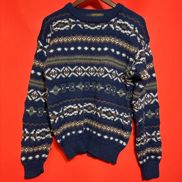 Eddie Bauer Other - Eddie Bauer Men's Fair Isle Sweater Blue Size M